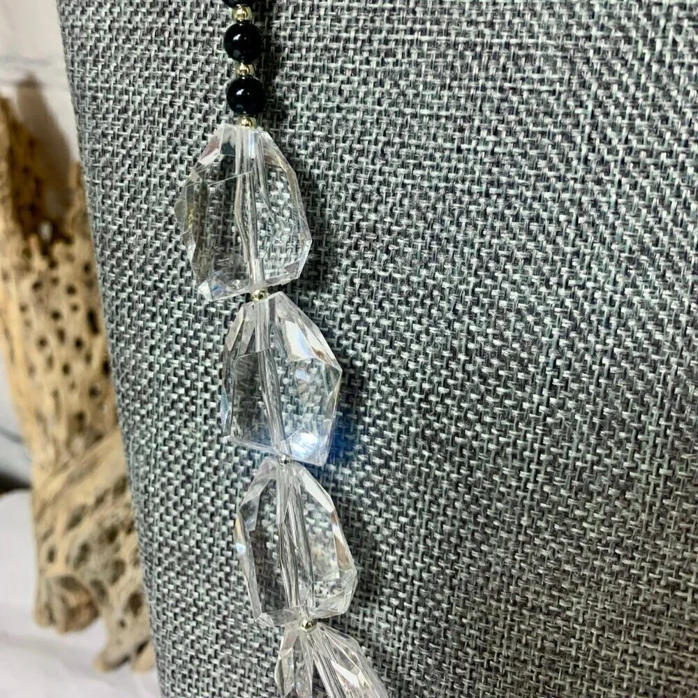 Cookie Lee Crystal Acrylic Bead Necklace NWT